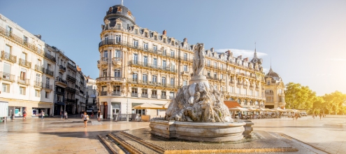 Place de la Comédie à Montpellier en Occitanie
