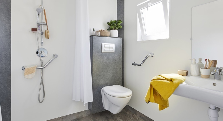 Salle d'eau mobil-home PMR